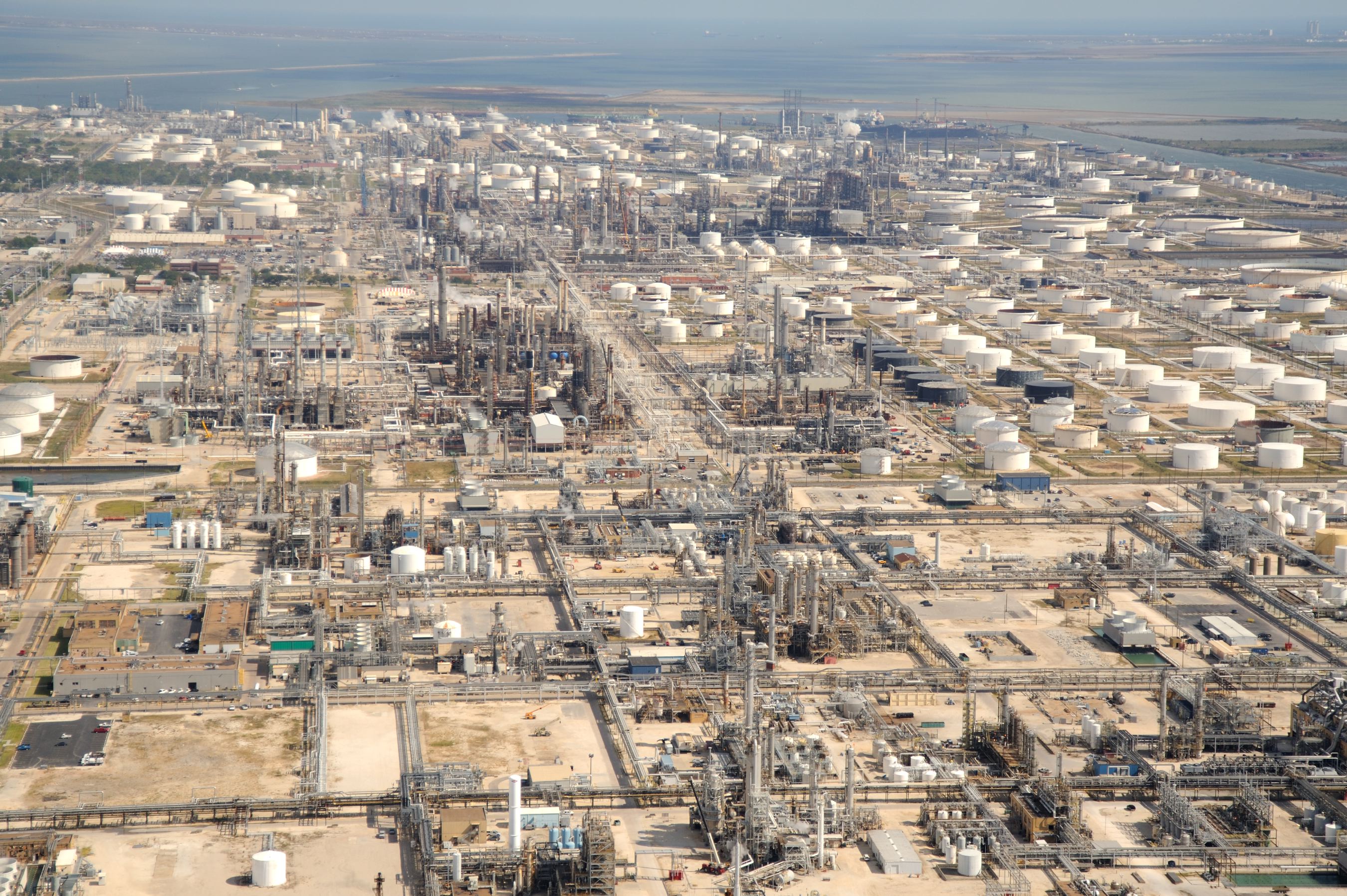 A view from Marathon's Galveston bay refinery (courtesy of The Center for Land Use Interpretation)