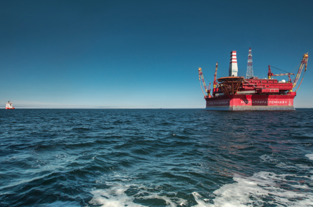 A view from the Prirazlomnaya field (courtesy of Gazprom-neft.com)