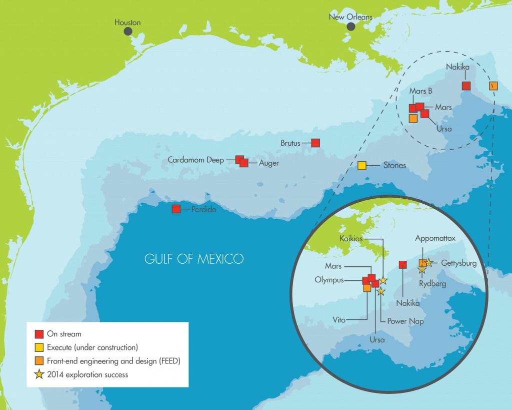 Shell Platforms Gulf Of Mexico