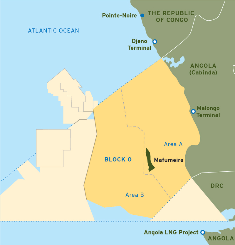 A map of Mafumeira field (courtesy of Chevron)
