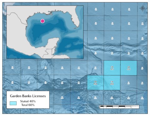 A map of Statoil interests in the Gulf do Mexico (image courtesy of Statoil)