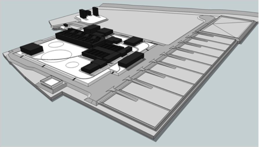 A renderin of the proposed plant (image courtesy of Veolia)